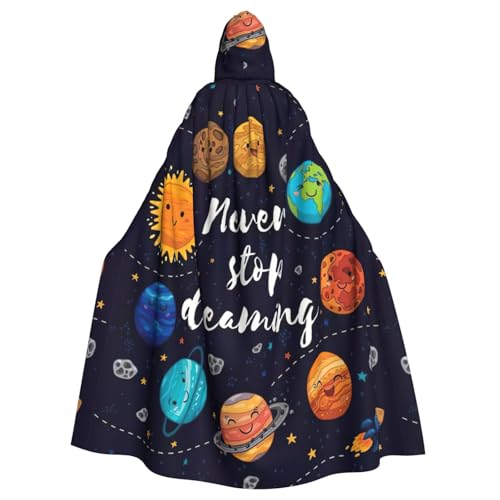 DDSFvbv Cute Planet Unisex Halloween Kapuzenumhang Cosplay Kostüm Umhang für Party Dress Up Uniform Robe voller Länge von DDSFvbv