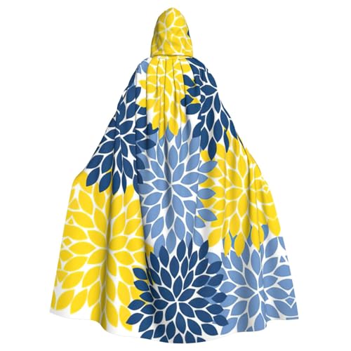DDSFvbv Dahlia Pinnata Unisex Halloween Kapuzenumhang Cosplay Kostüm Umhang für Party Dress Up Uniform Robe voller Länge von DDSFvbv
