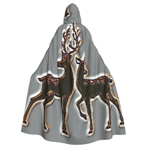DDSFvbv Deer Unisex Halloween Kapuzenumhang Cosplay Kostüm Umhang für Party Dress Up Uniform Robe voller Länge von DDSFvbv