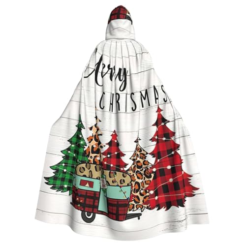 DDSFvbv Farmhouse Weihnachtsumhang mit Kapuze, Unisex, Halloween, Cosplay-Kostüm, Umhang für Partys, Uniform-Bademantel, volle Länge von DDSFvbv