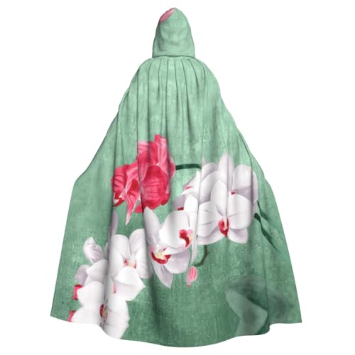DDSFvbv Flower1 Unisex Halloween Kapuzenumhang Cosplay Kostüm Umhang für Party Dress Up Uniform Robe voller Länge von DDSFvbv