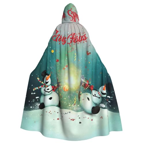 DDSFvbv Frohe Weihnachten Unisex Halloween Kapuzenumhang Cosplay Kostüm Umhang für Party Dress Up Uniform Robe voller Länge von DDSFvbv