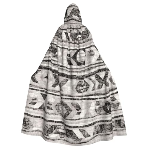 DDSFvbv Grauer Tribal-Umhang mit Kapuze, Unisex, Halloween, Cosplay-Kostüm, Umhang für Party, Verkleidung, Uniform, Robe, volle Länge von DDSFvbv