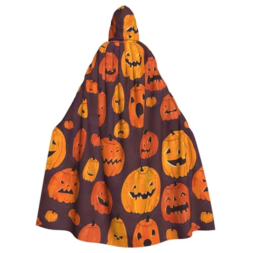 DDSFvbv Halloween Pumpkin1 Unisex Halloween Kapuzenumhang Cosplay Kostüm Umhang für Party Dress Up Uniform Robe voller Länge von DDSFvbv