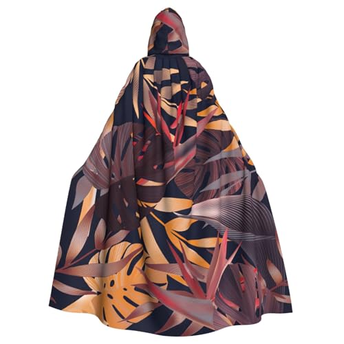 DDSFvbv Herbstblätter, Unisex, Halloween-Kapuzenumhang, Cosplay-Kostüm, Umhang für Party, Verkleidung, Uniform, Robe, volle Länge von DDSFvbv