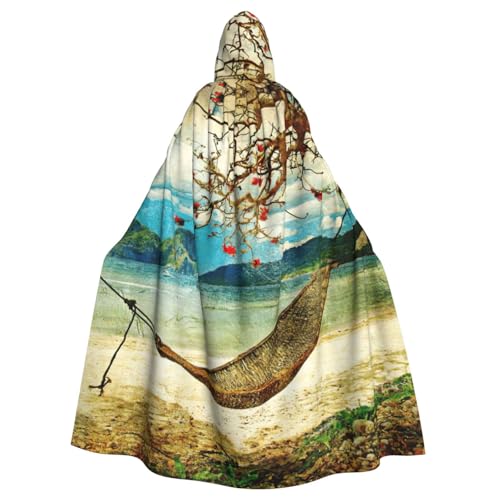 DDSFvbv Herbstschaukel und Baum, Unisex, Halloween, Kapuzenumhang, Cosplay-Kostüm, Umhang für Party, Verkleidung, Uniform, Robe, volle Länge von DDSFvbv