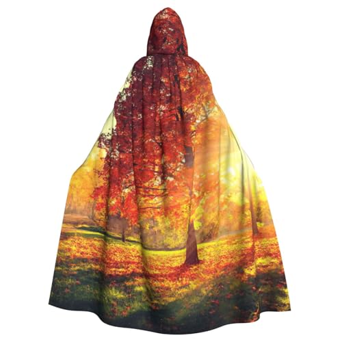 DDSFvbv Herbstszene, Unisex, Halloween-Kapuzenumhang, Cosplay-Kostüm, Umhang für Party, Verkleidung, Uniform, Robe, volle Länge von DDSFvbv