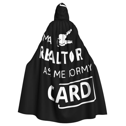 DDSFvbv "I'm A Realtor Ask Me", Unisex, Halloween-Kapuzenumhang, Cosplay-Kostüm, Umhang für Partys, Uniform-Bademantel, volle Länge DDSFvbv "I'm A Realtor Ask Me", Unisex, Halloween-Kapuzenumhang, Cosplay-Kostüm, Umhang für Partys, Uniform-Bademantel, volle Länge von DDSFvbv