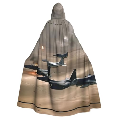 DDSFvbv Jet Fighter Unisex Halloween Kapuzenumhang Cosplay Kostüm Umhang für Party Dress Up Uniform Robe voller Länge DDSFvbv Jet Fighter Unisex Halloween Kapuzenumhang Cosplay Kostüm Umhang für Party Dress Up Uniform Robe voller Länge von DDSFvbv