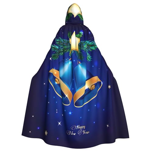 DDSFvbv Kapuzenumhang mit Aufschrift "Merry Christmas Happy New Year", unisex, Cosplay-Kostüm, Umhang für Partys, Uniform-Bademantel, volle Länge von DDSFvbv