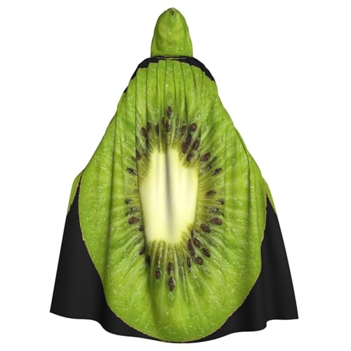 DDSFvbv Kiwi Slice Unisex Halloween Kapuzenumhang Cosplay Kostüm Umhang für Party Dress Up Uniform Robe voller Länge von DDSFvbv