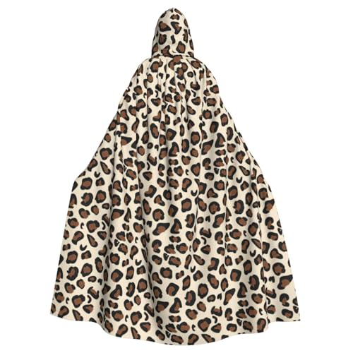 DDSFvbv Leopardenmuster Unisex Halloween Kapuzenumhang Cosplay Kostüm Umhang für Party Dress Up Uniform Robe volle Länge DDSFvbv Leopardenmuster Unisex Halloween Kapuzenumhang Cosplay Kostüm Umhang für Party Dress Up Uniform Robe volle Länge von DDSFvbv