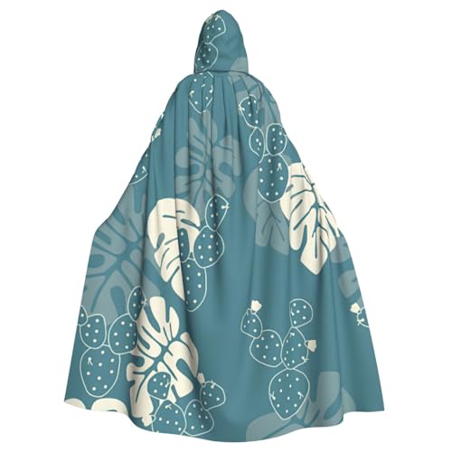 DDSFvbv Luxuriöser, niedlicher Umhang mit Blättern, Unisex, Halloween, mit Kapuze, Cosplay-Kostüm, Umhang für Party, Verkleidung, Uniform, Robe, volle Länge von DDSFvbv