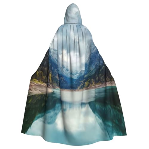 DDSFvbv Natürliche Berglandschaft, Unisex, Halloween-Kapuzenumhang, Cosplay-Kostüm, Umhang für Party, Verkleidung, Uniform, Robe, volle Länge von DDSFvbv