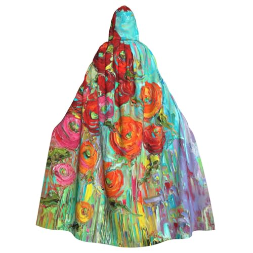 DDSFvbv Outdoor-Wandkunst, Gemälde, Unisex, Halloween, Kapuzenumhang, Cosplay-Kostüm, Umhang für Party, Verkleidung, Uniform, Robe, volle Länge von DDSFvbv