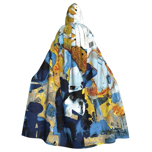 DDSFvbv Painting Art Abstrakter Unisex-Kapuzenumhang mit Kapuze, Cosplay-Kostüm, Umhang für Party, Verkleidung, Uniform, Robe, volle Länge von DDSFvbv