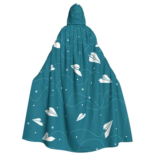 DDSFvbv Papierflugzeug Unisex Halloween Kapuzenumhang Cosplay Kostüm Umhang für Party Dress Up Uniform Robe voller Länge von DDSFvbv