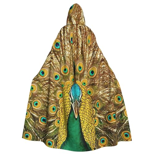 DDSFvbv Pfau Unisex Halloween Kapuzenumhang Cosplay Kostüm Umhang für Party Dress Up Uniform Robe voller Länge von DDSFvbv