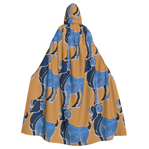 DDSFvbv Ram Sternzeichen Unisex Halloween Kapuzenumhang Cosplay Kostüm Umhang für Party Dress Up Uniform Robe voller Länge von DDSFvbv