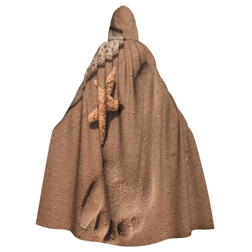 DDSFvbv Romantischer Strandumhang mit Kapuze, Unisex, Halloween, Cosplay, Kostüm, Umhang für Party, Verkleidung, Uniform, Robe, volle Länge von DDSFvbv