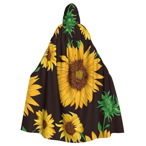 DDSFvbv Schöne Sonnenblume. Unisex Halloween Kapuzenumhang Cosplay Kostüm Umhang für Party Dress Up Uniform Robe voller Länge von DDSFvbv