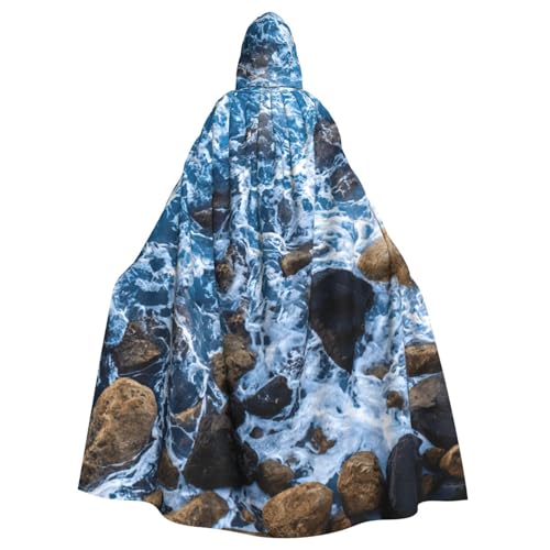 DDSFvbv Sea Stones Unisex Halloween Kapuzenumhang Cosplay Kostüm Umhang für Party Dress Up Uniform Robe voller Länge von DDSFvbv