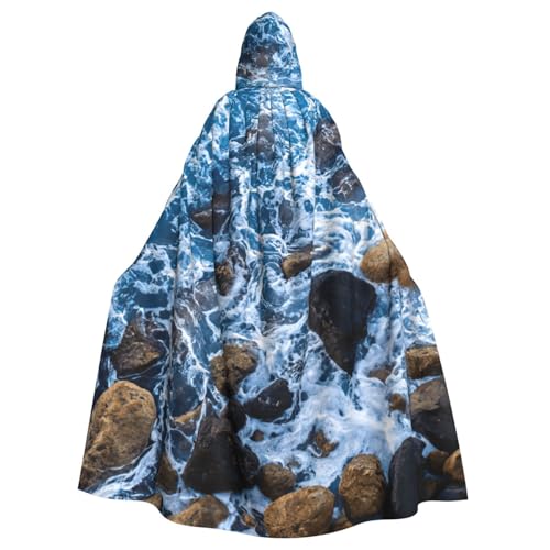 DDSFvbv Sea Stones Unisex Halloween Kapuzenumhang Cosplay Kostüm Umhang für Party Dress Up Uniform Robe voller Länge von DDSFvbv