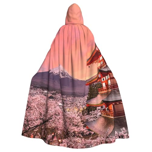 DDSFvbv Snowy Mountain Unisex Halloween Kapuzenumhang Cosplay Kostüm Umhang für Party Dress Up Uniform Robe voller Länge von DDSFvbv