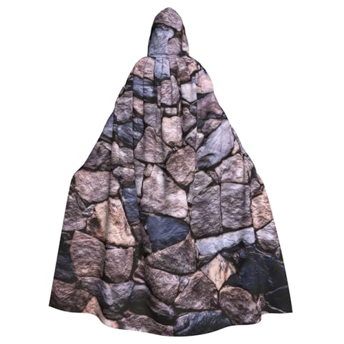 DDSFvbv Solid Stonewall Art Unisex Halloween Kapuzenumhang Cosplay Kostüm Umhang für Party Dress Up Uniform Robe voller Länge von DDSFvbv