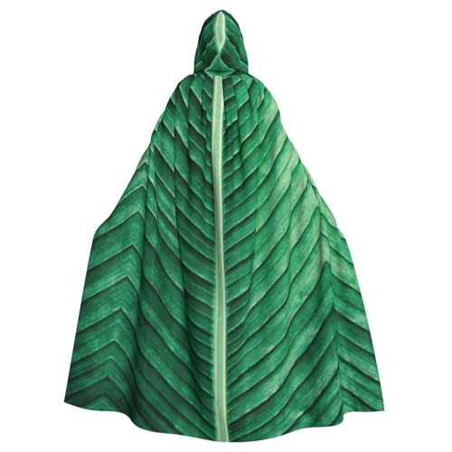DDSFvbv Sommer-Umhang mit tropischem Blatt, Unisex, Halloween, mit Kapuze, Cosplay-Kostüm, Umhang für Party, Verkleidung, Uniform, Robe, volle Länge von DDSFvbv