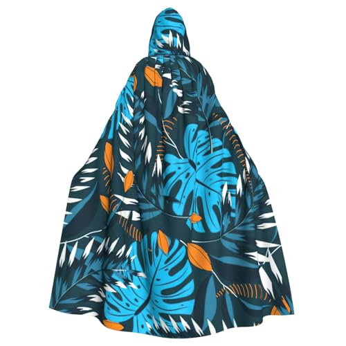 DDSFvbv Sommer-Umhang mit tropischen Blättern, Unisex, Halloween, mit Kapuze, Cosplay-Kostüm, Umhang für Party, Verkleidung, Uniform, Robe, volle Länge von DDSFvbv