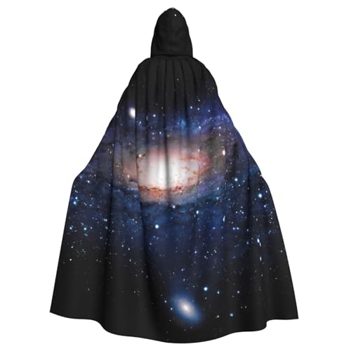 DDSFvbv Sternenhimmel, Universum, Weltraum, Unisex, Halloween, Kapuzenumhang, Cosplay, Kostüm, Umhang für Party, Verkleidung, Uniform, Robe, volle Länge von DDSFvbv