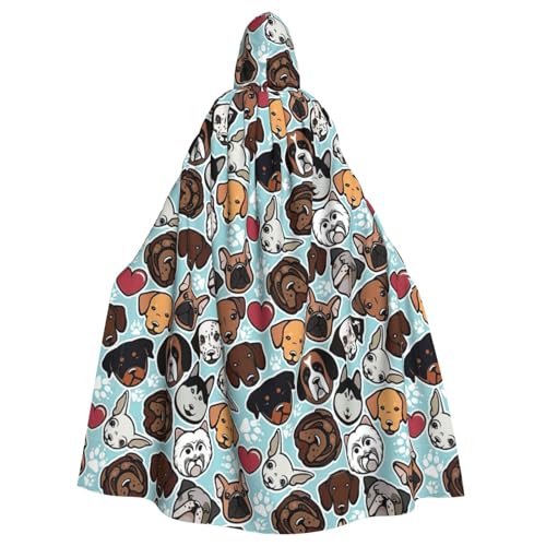 DDSFvbv Süßer Mops, Unisex, Halloween-Kapuzenumhang, Cosplay-Kostüm, Umhang für Partys, Uniform-Bademantel, volle Länge DDSFvbv Süßer Mops, Unisex, Halloween-Kapuzenumhang, Cosplay-Kostüm, Umhang für Partys, Uniform-Bademantel, volle Länge von DDSFvbv