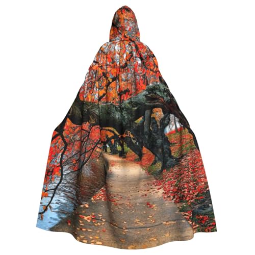 DDSFvbv Tree in The Fall Unisex Halloween Kapuzenumhang Cosplay Kostüm Umhang für Party Dress Up Uniform Robe voller Länge von DDSFvbv