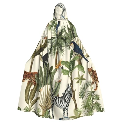 DDSFvbv Trees and Animals Unisex Halloween Kapuzenumhang Cosplay Kostüm Umhang für Party Dress Up Uniform Robe voller Länge von DDSFvbv
