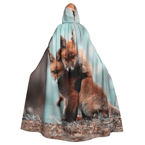 DDSFvbv Umhang mit Kapuze, Umhang mit Tiermotiv, Unisex, Halloween, Cosplay-Kostüm, Umhang für Party, Uniform, Robe, volle Länge von DDSFvbv