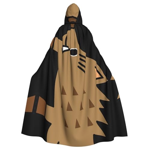 DDSFvbv Umhang mit Kapuze und Wildschwein-Animation, Unisex, Halloween, Cosplay-Kostüm, Umhang für Partys, Uniform-Bademantel, volle Länge von DDSFvbv