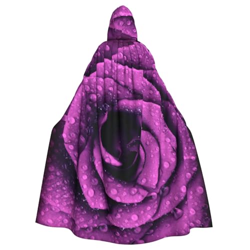 DDSFvbv Umhang mit blühender Rose, Unisex, Halloween, mit Kapuze, Cosplay-Kostüm, Umhang für Party, Verkleidung, Uniform, Robe, volle Länge von DDSFvbv