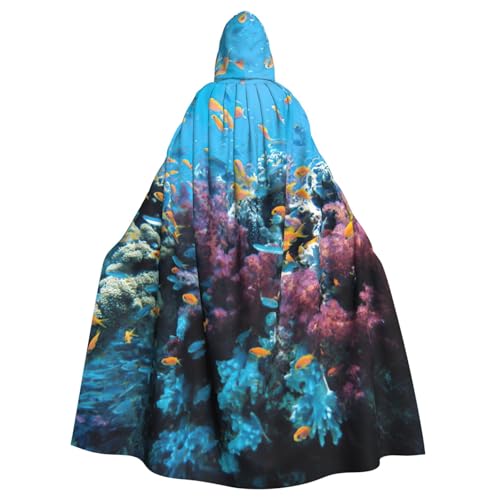 DDSFvbv Undersea World Unisex Halloween Kapuzenumhang Cosplay Kostüm Umhang für Party Dress Up Uniform Robe voller Länge von DDSFvbv