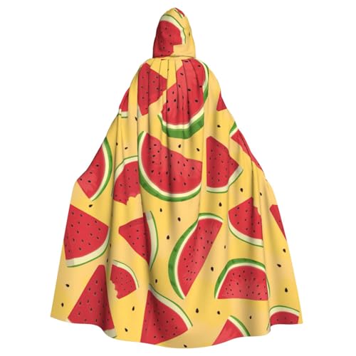 DDSFvbv Unisex Halloween Kapuzenumhang Cosplay Kostüm Umhang für Party Dress Up Uniform Robe in voller Länge Gelb und Wassermelonen von DDSFvbv