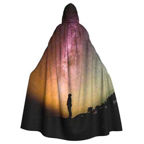 DDSFvbv Unisex-Kapuzenumhang mit Aufschrift "Looking Up In the Night Sky", Cosplay-Kostüm, Umhang für Partys, Uniform-Bademantel, volle Länge von DDSFvbv