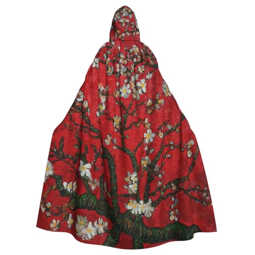 DDSFvbv Wasserdichter Umhang mit Blume, Unisex, Halloween, Kapuzenumhang, Cosplay-Kostüm, Umhang für Party, Verkleidung, Uniform, Robe, volle Länge von DDSFvbv