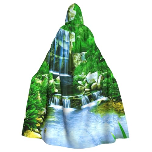 DDSFvbv Wasserfall-Umhang mit Kapuze, Unisex, Halloween, Cosplay, Kostüm, Umhang für Party, Verkleidung, Uniform, Robe, volle Länge von DDSFvbv