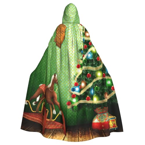 DDSFvbv Weihnachtsbaum-Umhang mit Kapuze, Unisex, Halloween, Cosplay-Kostüm, Umhang für Party, Verkleidung, Uniform, Robe, volle Länge von DDSFvbv