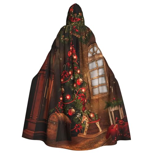 DDSFvbv Weihnachtsbaumlichter, Trojaner, Unisex, Halloween, Kapuzenumhang, Cosplay-Kostüm, Umhang für Party, Verkleidung, Uniform, Robe, volle Länge von DDSFvbv
