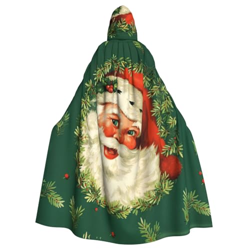 DDSFvbv Weihnachtsmann-Kranz, Unisex, Halloween-Kapuzenumhang, Cosplay-Kostüm, Umhang für Party, Verkleidung, Uniform, Robe, volle Länge von DDSFvbv