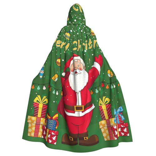 DDSFvbv Weihnachtsmann Unisex Halloween Kapuzenumhang Cosplay Kostüm Umhang für Party Dress Up Uniform Robe voller Länge von DDSFvbv