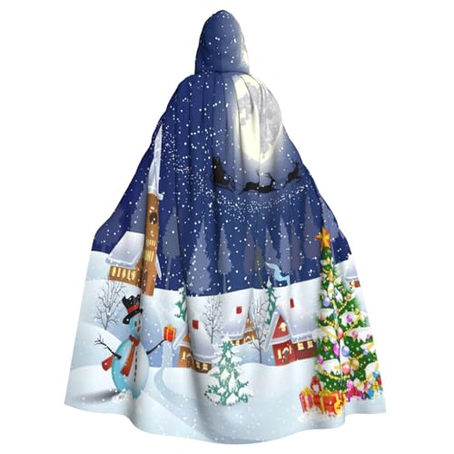DDSFvbv Weihnachtsumhang mit Kapuze, Unisex, Halloween, Cosplay-Kostüm, Umhang für Party, Verkleidung, Uniform, Robe, volle Länge von DDSFvbv