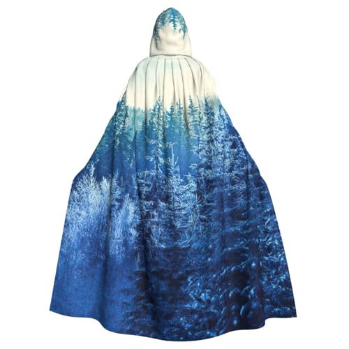 DDSFvbv Winter Mountain Unisex Halloween Kapuzenumhang Cosplay Kostüm Umhang für Party Dress Up Uniform Robe voller Länge von DDSFvbv