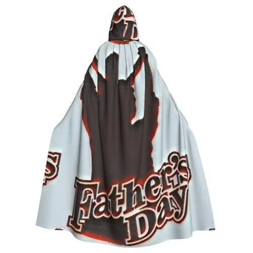 Kapuzenumhang mit Aufschrift "Happy Dad", Unisex, Halloween, Cosplay, Kostüm, Umhang für Party, Verkleidung, Uniform, Robe, volle Länge von DDSFvbv